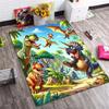 Tappeto A Tappeto Area Stampa Scena Tropicale Giungla Dinosauro Cartone Animato Tappetino Rettangolare Antiscivolo Tappeto Decorazione Casa Animale Preistorico per Stanza dei Giochi Soggiorno Camera da Letto