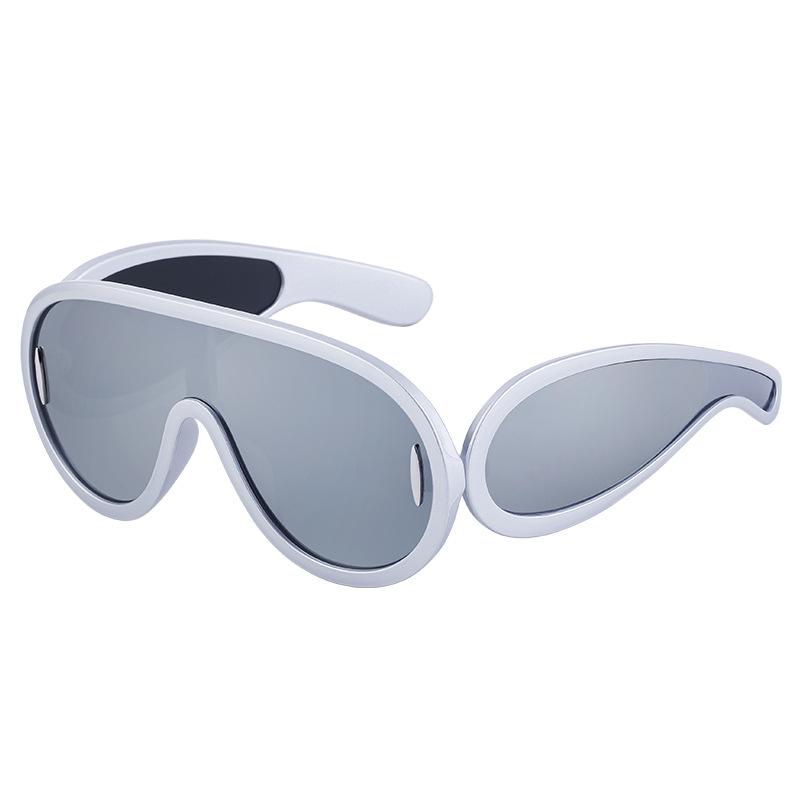 Integrated Large Frame Sunglasses Women'S Trendy Sports Cycling Sunglasses Men'S Glasses