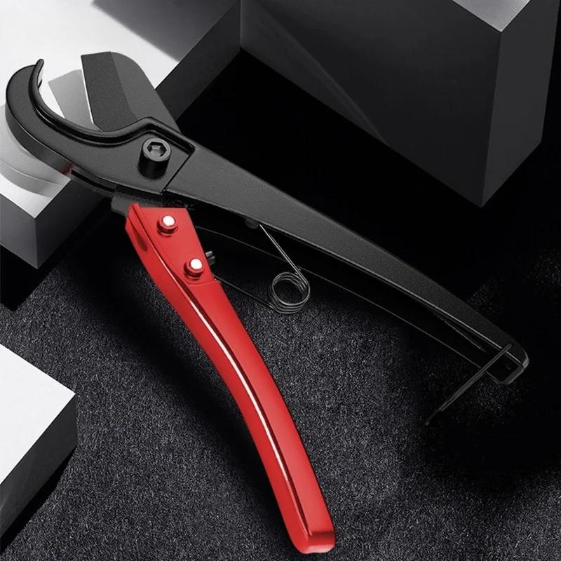 Electric Pipe Cutter,Pipe Scissors SK5 Material Ratchet Cutter PVC/PU/PP/PE Hose Cutting Hand Tool,for Plumber,Homeowners
