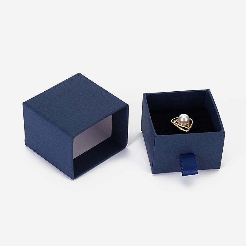 High-end Blue Paper Jewelry Box Special Necklace Stud Bracelet Creative Packaging Gift Box China Paper