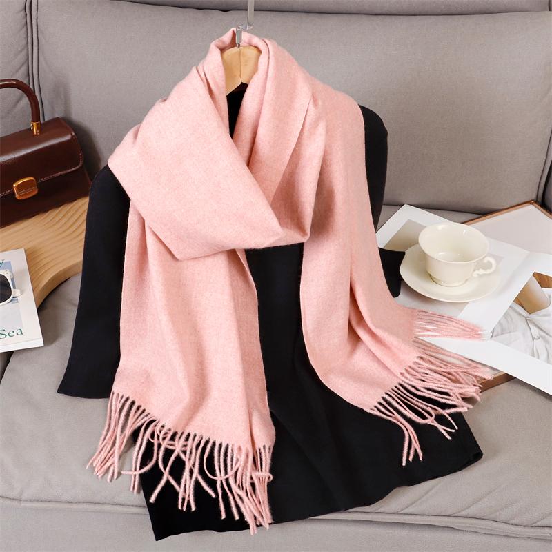 69 Colors Winter Scarf for Women Warm Cashmere Scarves Hijab Solid Lady Long Shawl Wrap Female Pashmina Bandana Poncho Stoles