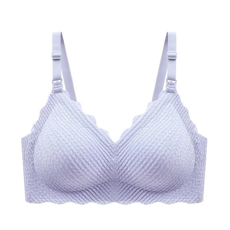 Breastfeeding Bra Summer Thin Lace Gathering Anti-sagging Postpartum Breastfeeding Pregnancy Special Non-marking Pregnant Women