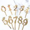 INS 0-9 Number Acrylic Mirror Cake Toppers For Kids Adults Birthday Party Supplies Wedding Anniversary Days Cake Decorations