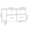 TV Cabinet Gray Sonoma 80 x 36 x 50 cm Particleboard