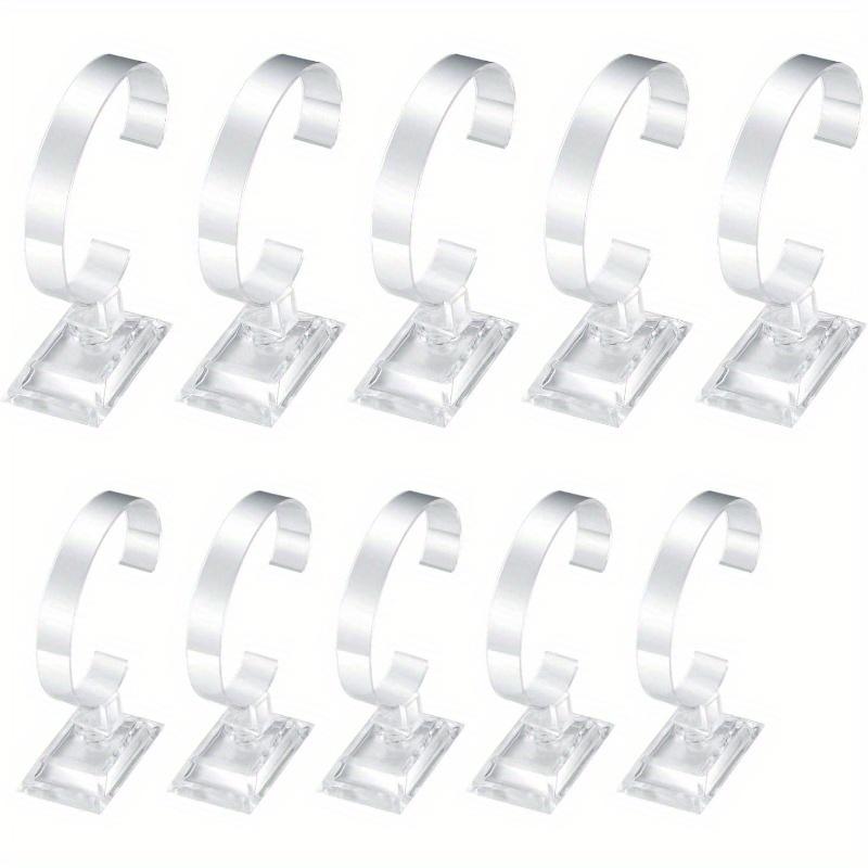 12/20pcs Watch Display Stand Holder Clear Plastic Round Transparent Bracelet Stand Multipurpose Tabletop Watch Jewelry Organizer