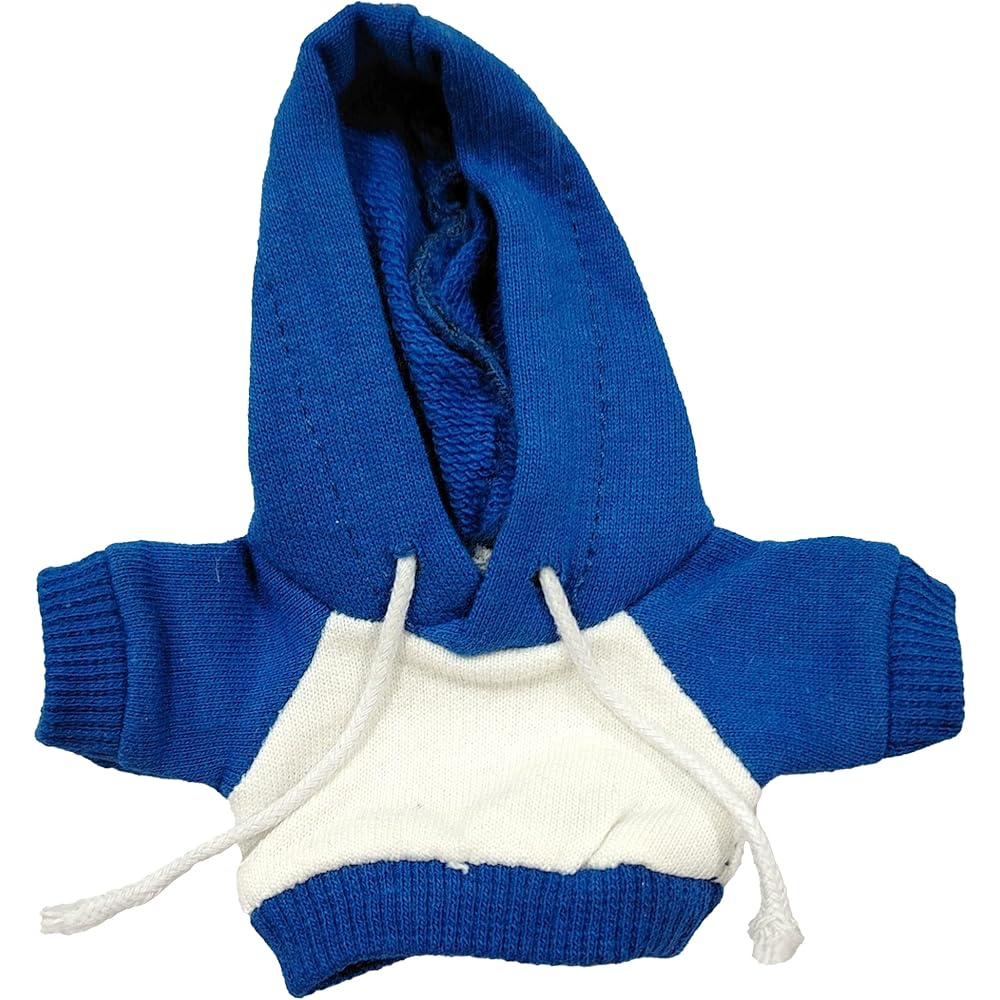 Kpopdoll Two-Tone Hoodie 10cm Plush Outfit Blue Costume Accessory for Dolls