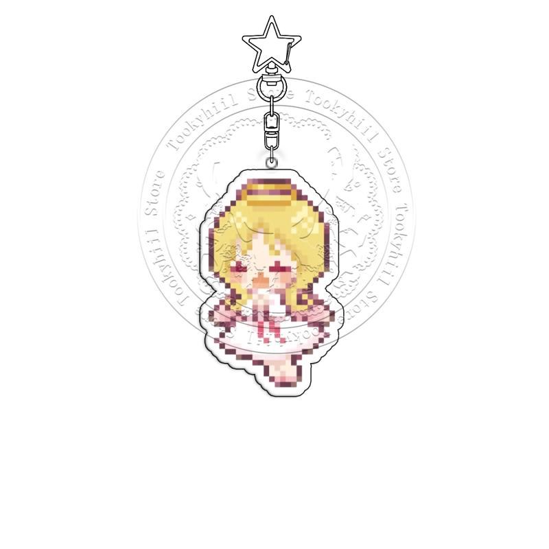 Shugo Chara Pixel Keychain Acrylic Yoshimo Miku Exquisite Utsumi Student Bag Decorate Accessories Pendant Eru Key Ring Gift