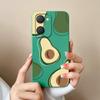 For Vivo Y03t Y02t iQOO U5x Z9 Lite Y400 Pro Y18i Y18t Cute Avocado Pattern Phone Case Lens Protection Liquid Silicone Shockproof Shell For Vivo Cover