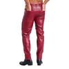 Mens Faux Leather Straight Leg Pants Smooth Lining Tights Leggings Music Festival Daily Outfit