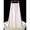 Women's High-End Off-White Satin A-Line Midi Skirt for Summer 2025