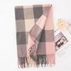 Retro Plaid Imitation Cashmere Long Scarf Shawl