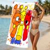 Customizable personalized beach towels Game Sprunki themed designs.Suitable for the beach, yoga, sports;ideal as beach accessories