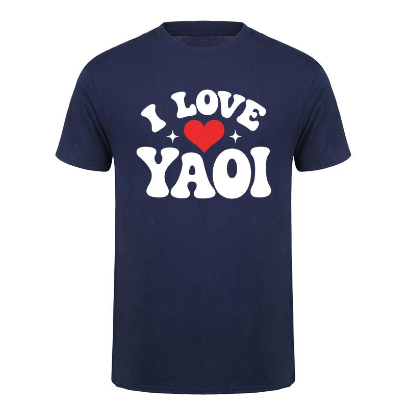 Cool I Love Yaoi T Shirt Funny Heart Anime Unisexga Boys Love Fan Gift Tshirts Short Sleeve Tee Da182
