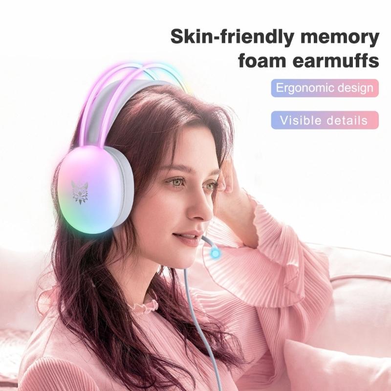 Gaming Headphone Adjustable Headband Headphone Over Ear Adjustable Headband for Travel Office Cellphone PC Accessories