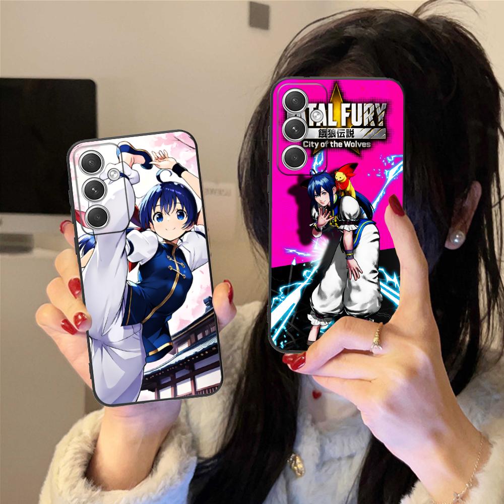 Fatal Fury Hotaru Futaba Phone Case for Samsung Galaxy S26 S25 S24 S23 S22 S21 S20 Note20 Plus FE Ultra Colorful Cover Luxury