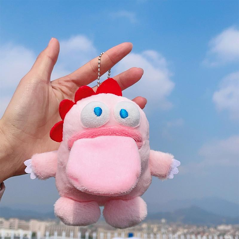 Очаровательный креативный плюшевый динозаврик-монстр с высунутым языком, брелок для сумки для детей