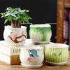 Elegant White Ceramic Flower Pot with Tray - Ideal for Ivy, Spider Plants, and Succulents