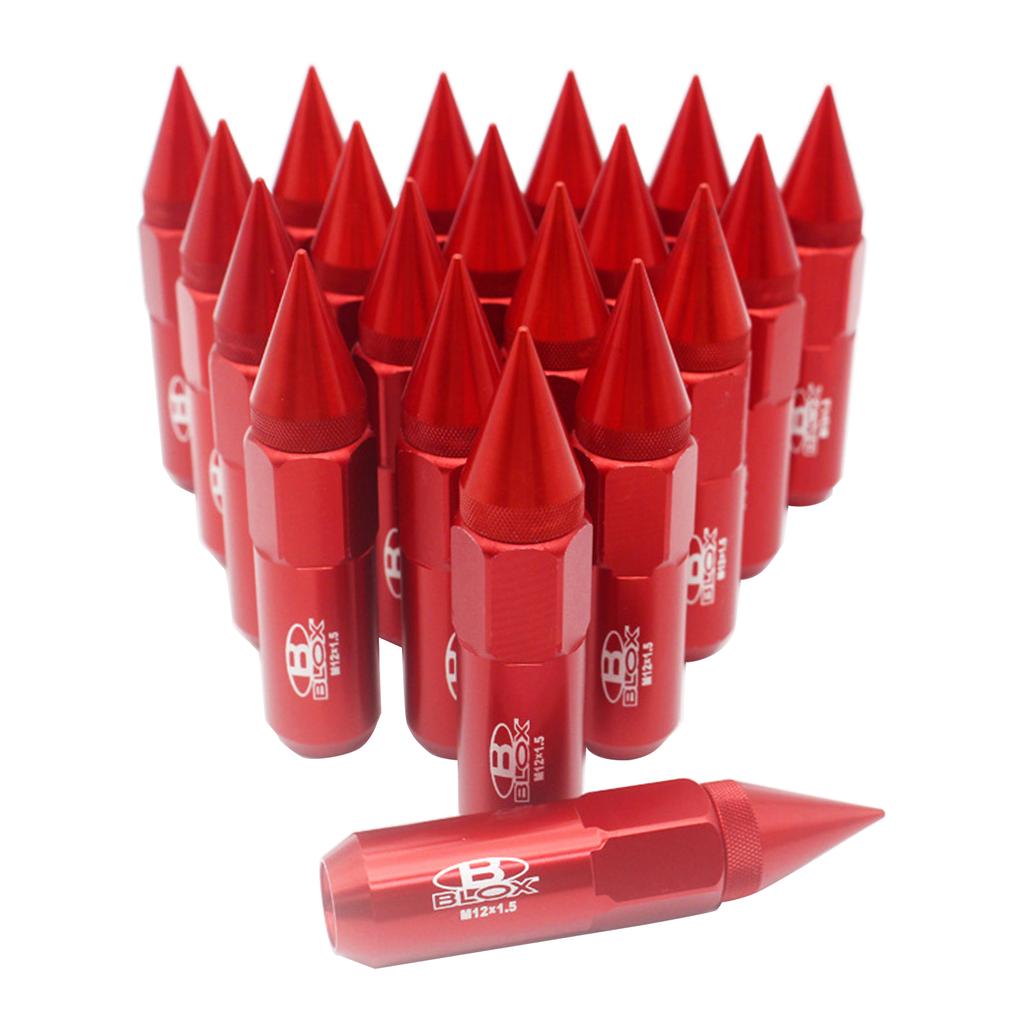 20Pcs Racing Jdm Style Extended Tuner Spike Lug Nuts M12X1.25 / M12X1.5 Колеса Диски Алюмінієві гайки з наконечниками Аксесуари для коліс