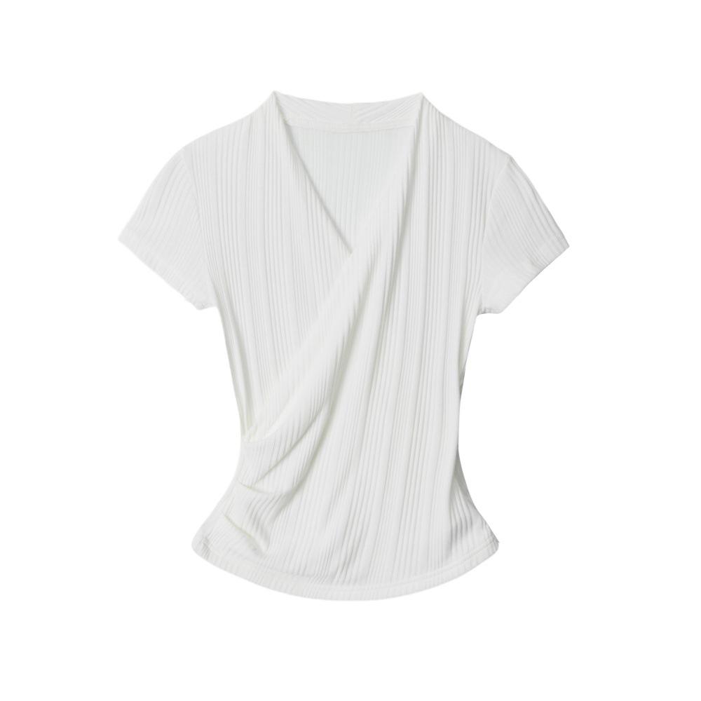 HeyHenry Women's Elegant Slim Fit V-neck Short-sleeve T-shirt