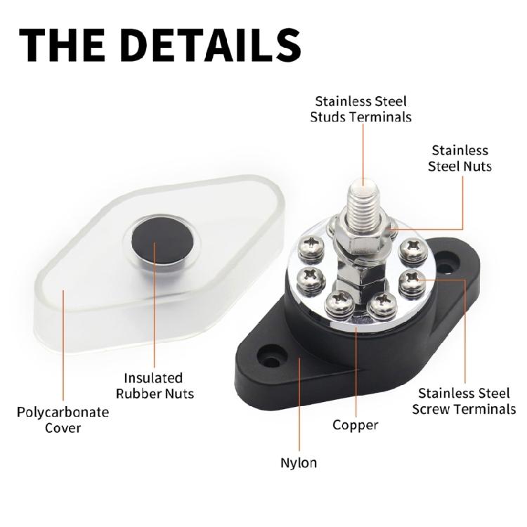 180A 300A Bus Bar Ground Power Distribution Block Terminals for Car Pickup Boat
