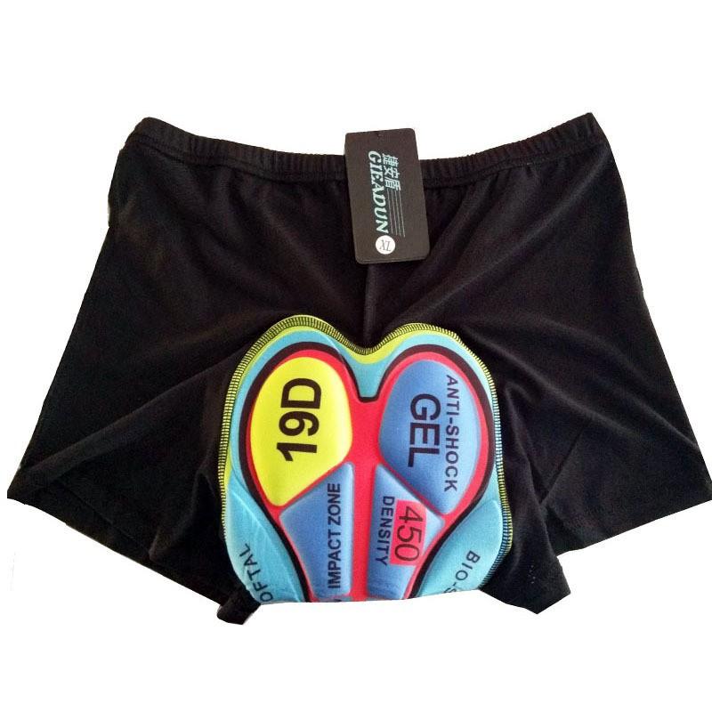 Pantaloncini da Ciclismo da Uomo con Imbottitura in Gel 19D Asciugatura Rapida Biancheria Intima da Bici per Ciclismo su Strada