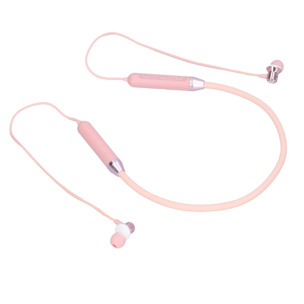 Neck Mounted Bluetooth 5.1 Earphone Wireless Noise Cancelling Sports Mobile Phone EarphonePink