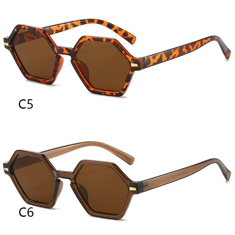 Polygon Vintage Simple Sunglasses Women Men Classic Fashion Sun Glasses Daily Commute Driving Shade Glasses
