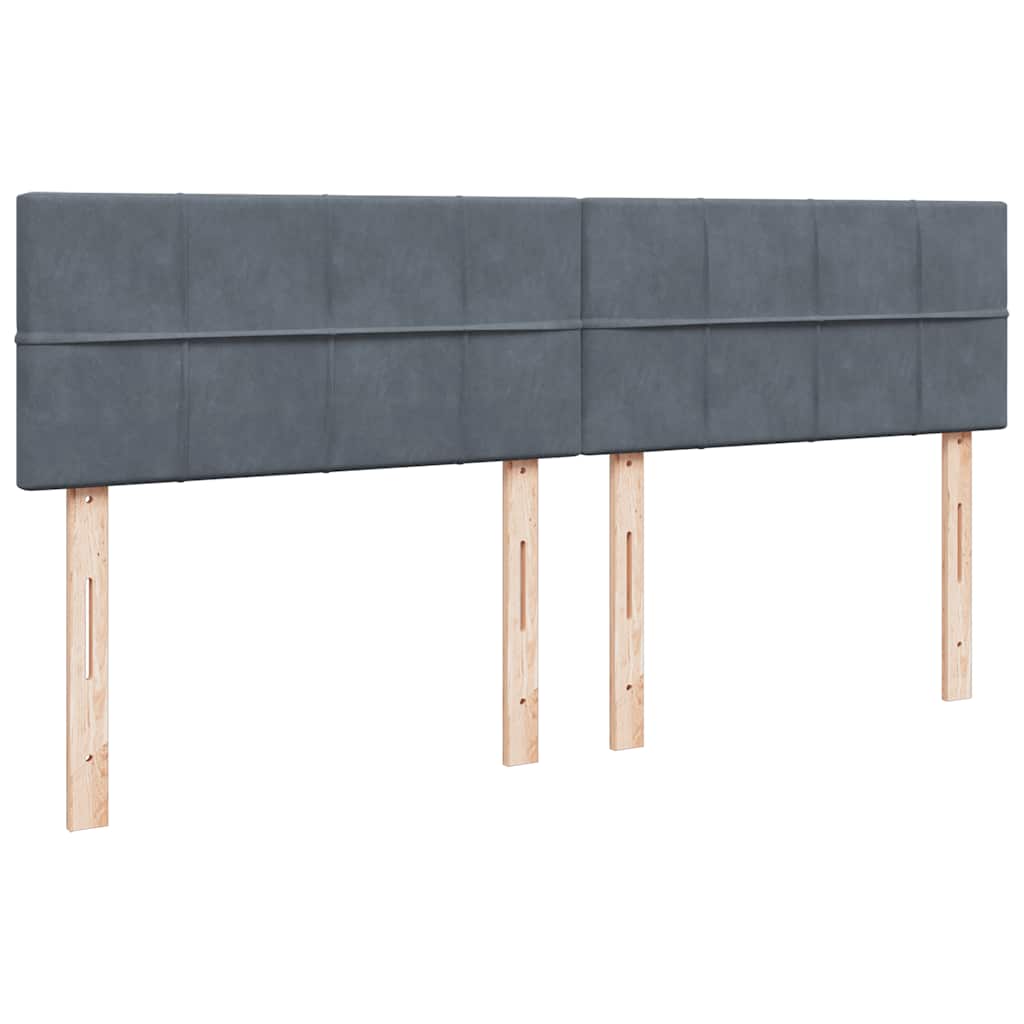 Enjoy a restful night s sleep with this Ottoman bed with mattress in dark gray 160 x 200 cm velvet