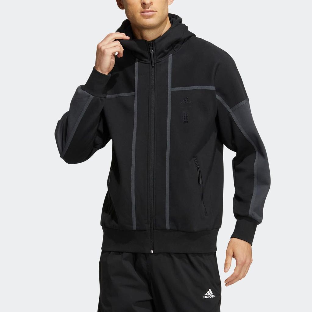 adidas Jackets Men's Black Hooded Moderate Other HN8974