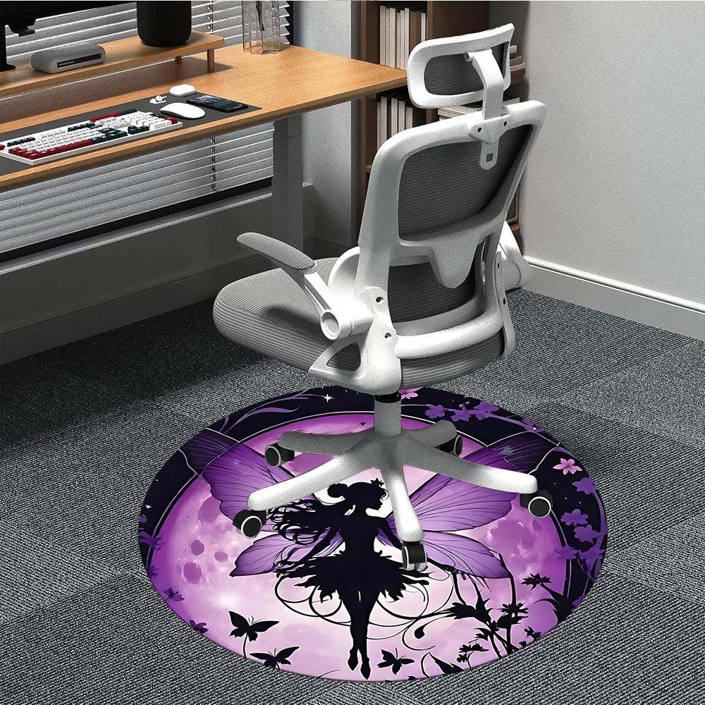

1pc Fairy Moonlight Office Round Area Rug, Indoor Mat Suitable ForOffice, Under Office Chairs Bedroom Living Room Home Decor T146 80cm by 80cm