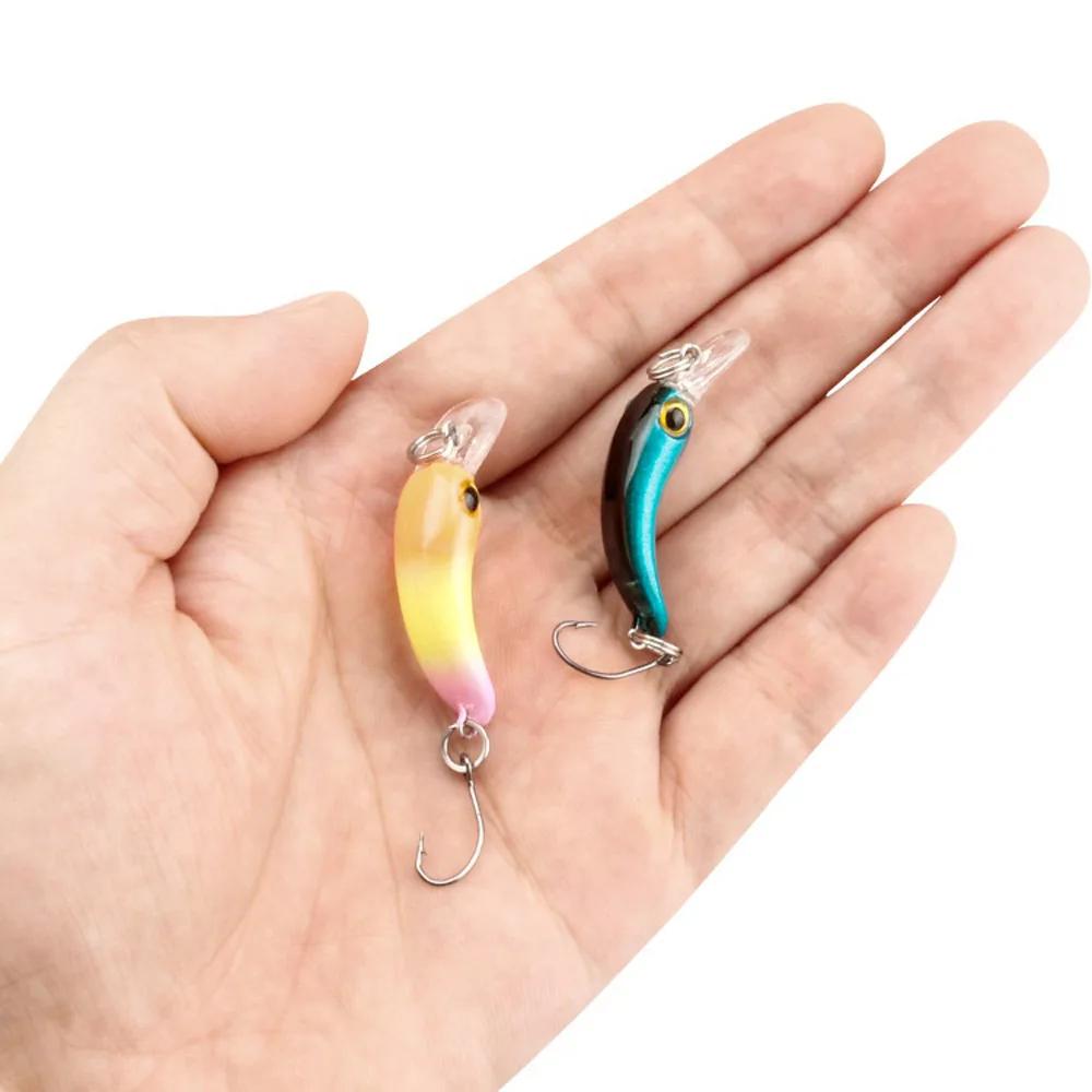 8Pcs Mini Floating Minnow Fishing Lures Hard Bait with Sharp Hook Crankbait Fishing Accessories for Anglers