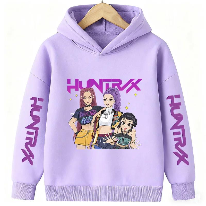 Autumn/Winter Hoodie Manga Children's Kpop Devil Hunter Children's Sportswear Cute Harajuku Tiger Girl Hoodie