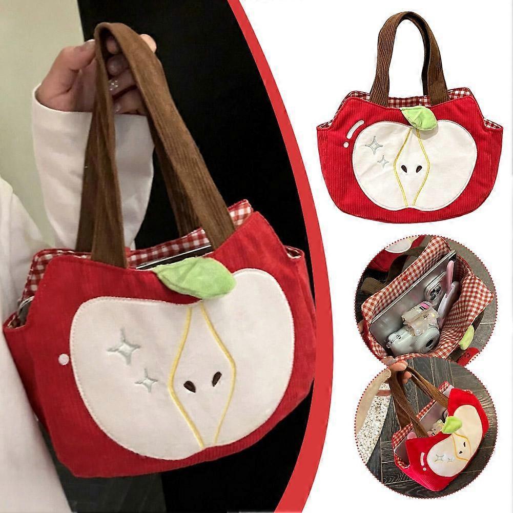 Apple Shaped Handbag - Cute Design, Lightweight - Daily Tote Bag