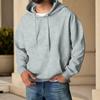 Men's Color Hooded Long Sleeve Sweatshirt with Pocket for Casual Sports and Daily Wear
