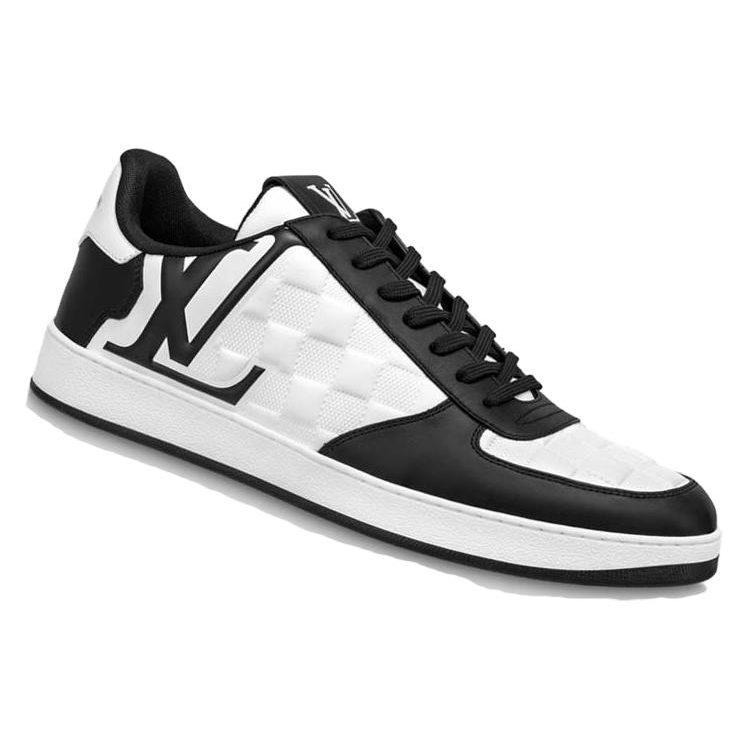 Louis Vuitton Rivoli Sneakers 'White Plaid With Black Side Logo' 1ABFDZ