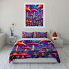 "Colorful Fantasy Mushroom Set" Bedding Duvet Cover Set Duvet Cover Pillowcases (1 * Duvet Cover 2 * Pillowcases, Without Duvet Insert)