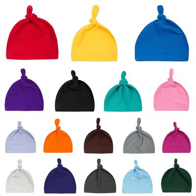 1PC Newborn Baby Boys Girls Beanie Knotted Cotton Hat Soft Cap Infant Toddle Hat