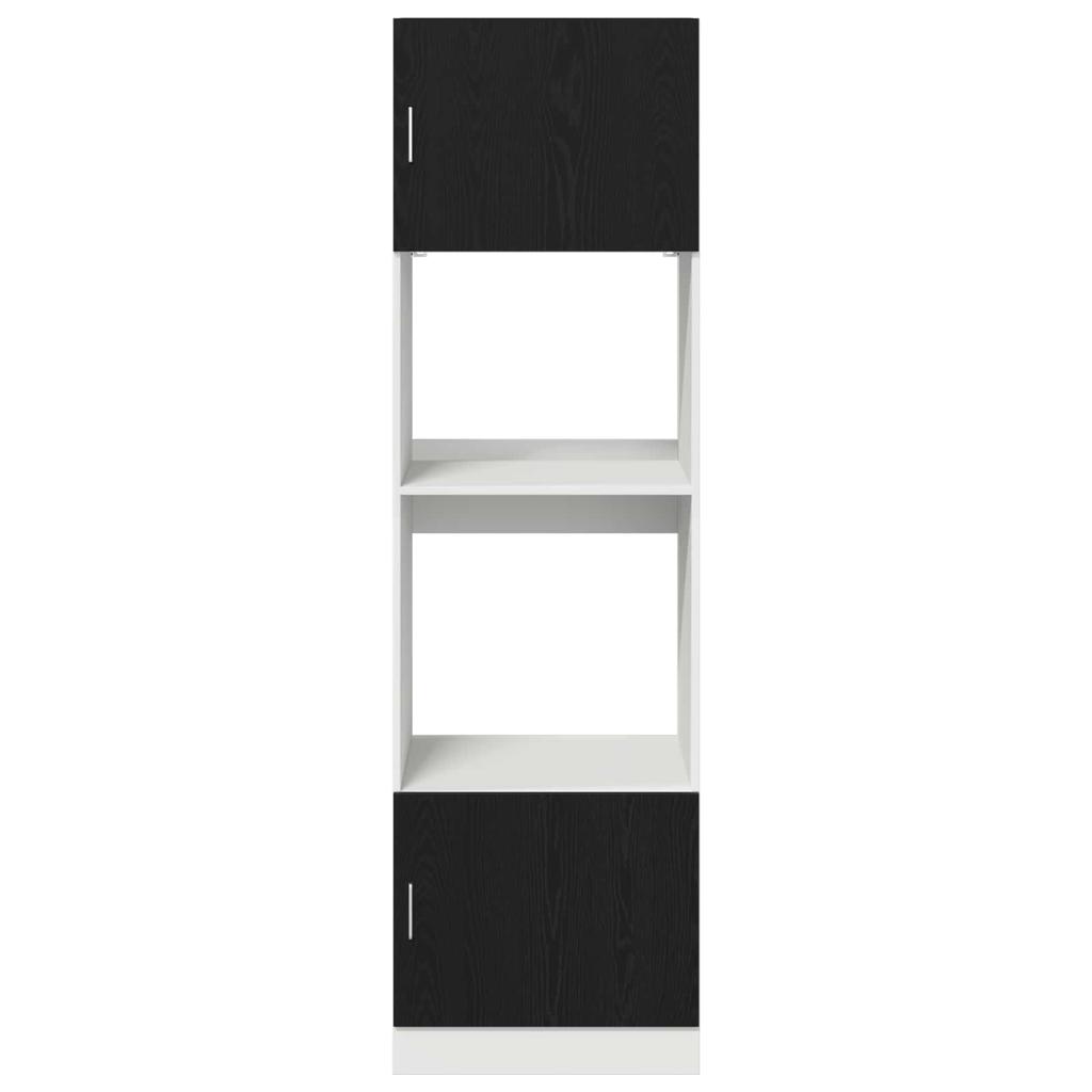 vidaXL Hängeschrank Schwarz Eichen-Optik 60 x 57 x 207 cm