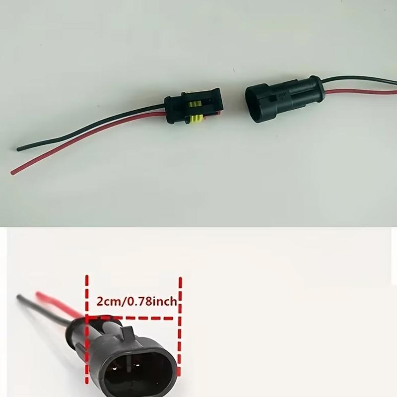 2 Pin Connector Waterproof Connector Male and Female Way 20AWG Wire Suitable for Car Truck Boat Other Wire Connection