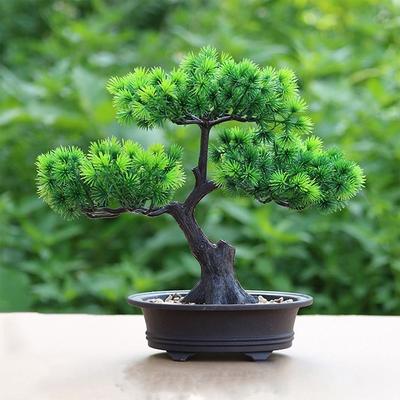 Realistic Simulation Pine Tree Plastic Artificial Bonsai Plants  Bedroom