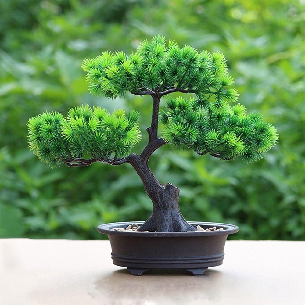 Plastic Artificial Pine Plants Bonsai Realistic Artificial Bonsai Plants Garden