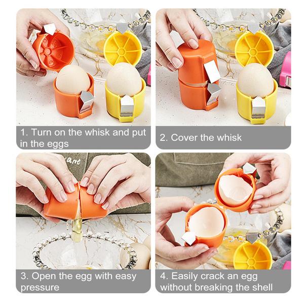 Egg Opener Tool Kitchen Gadget Tool Egg Opener Cracker Separator Tool Handheld Eggshell Breaker Cutter for Chicken Duck Goose Eggs Kitchen Gadget Easy