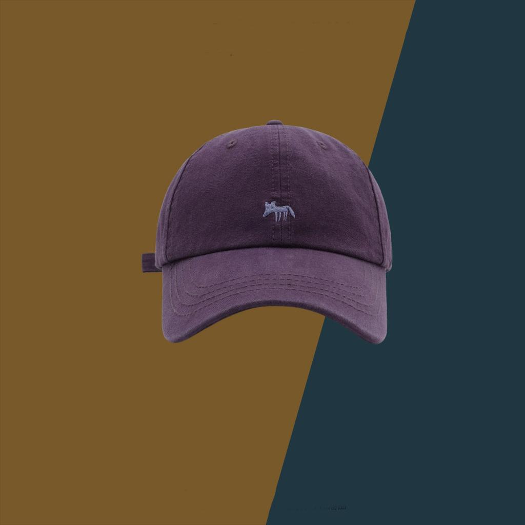 Cute Versatile Little Fox Embroidered Baseball Cap for Men and Women In The Same Style Spring and Summer Korean Style Street Fashion Baseball Cap