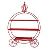 3 Tier Cupcake Stand Holder Iron Dessert Table Display Stand for Wedding Afternoon Tea Donuts Cookies Fruit Red