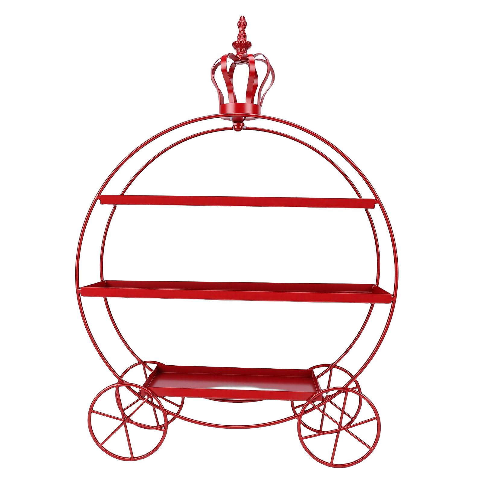 3 Tier Cupcake Stand Holder Iron Dessert Table Display Stand for Wedding Afternoon Tea Donuts Cookies Fruit Red красный