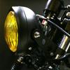CG125 Retro Style Round Motorcycle GN125 Headlight Motorcycle Driving Light Round Front Headlamp Mount 12V Motorbike Universal