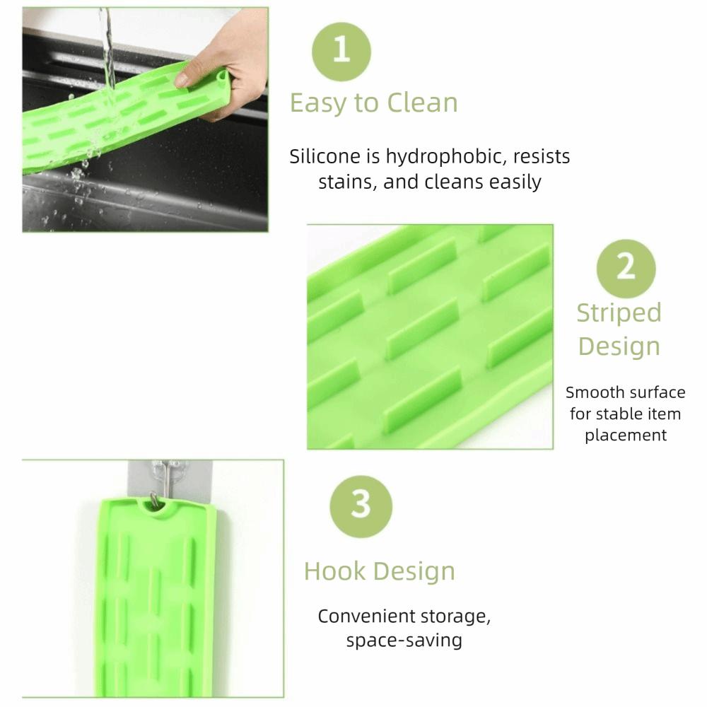 3pcs Durable Pot Lid Storage Mat Heat-Resistant Countertop Mat Practical Draining Rack  Countertop