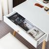 Nordic Round Mirror Makeup Vanity Nyana Home | Drawer and Stool | 60.5cm