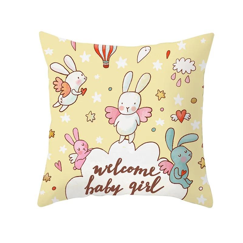 Easter Egg Rabbit Decorative Pillowcase Living Room Office Home Pillowcase Car Ornaments