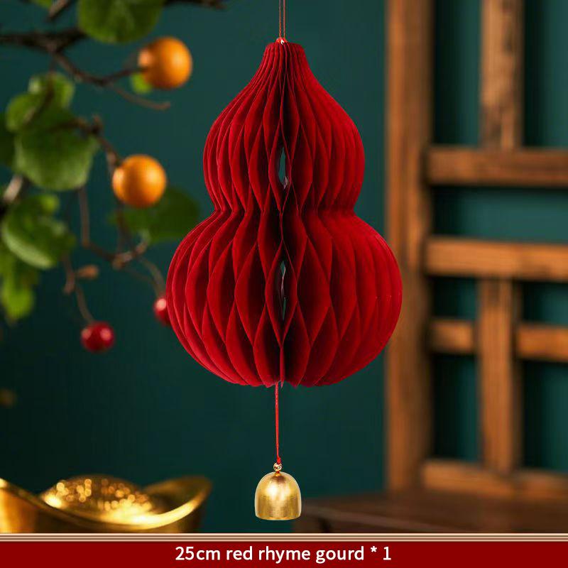 Year Paper Ornament Decoration Lanterns Wedding Decoration 3D Honeycomb Gourd Decorative Pendant Horse Year 2026 Door Decor